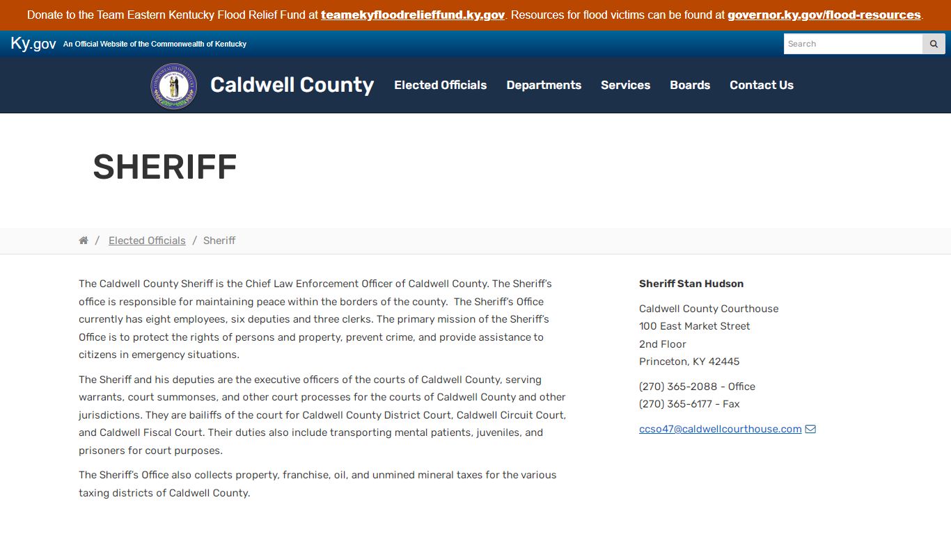 Sheriff - Caldwell County